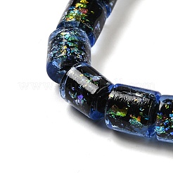 Handmade Dichroic Foil Glass Beads Strands&nbsp;DICH-U001-09F