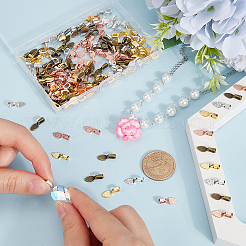 200Pcs 5 Style Alloy Glue-on Flat Pad Bails&nbsp;FIND-SP0001-81