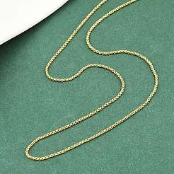 1.5MM Brass Box Chain Necklaces for Women&nbsp;NJEW-A062-01G