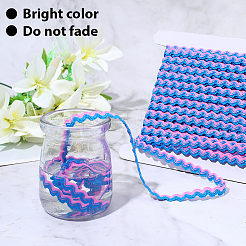 1 Roll Polyester with Paillette Wavy Fringe Trim Ribbon&nbsp;OCOR-GF0005-72C
