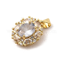 Brass Micro Pave Cubic Zirconia Pendants&nbsp;KK-I360-010G-01