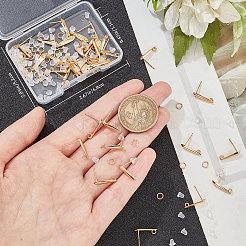 40Pcs Brass Stud Earring Findings&nbsp;KK-CN0002-08