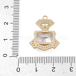 Brass Micro Pave Cubic Zirconia Pendants&nbsp;KK-S339-05G