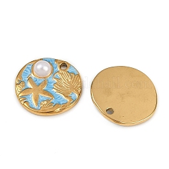 304 Stainless Steel Enamel Pendants&nbsp;STAS-K309-02G