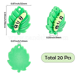 20Pcs Resin Pendants&nbsp;RESI-SC0006-15