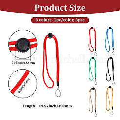 6Pcs 6 Colors Polyester Mobile Straps&nbsp;HJEW-GF0001-69