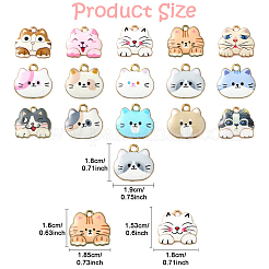 15Pcs 15 Styles Alloy Enamel Pendants&nbsp;FIND-YW0006-19