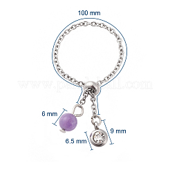 Adjustable 304 Stainless Steel Finger Rings&nbsp;RJEW-JR00281