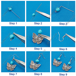 DIY Butterfly Dragonfly Earring Making Kits&nbsp;DIY-SC0020-38