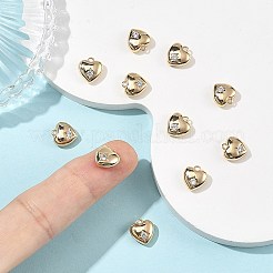 SHEGRACE Valentine's Day Brass Micro Pave Clear Cubic Zirconia Charms&nbsp;XGRQ4N358-737G