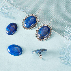 Natural Lapis Lazuli Flat Back Cabochons&nbsp;G-PH0002-22A