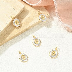 SHEGRACE Brass Micro Pave Cubic Zirconia Pendants&nbsp;XGRQ3P737-617G
