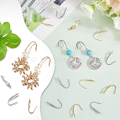 80Pcs 2 Colors 304 Stainless Steel Earring Hooks&nbsp;STAS-SC0009-24