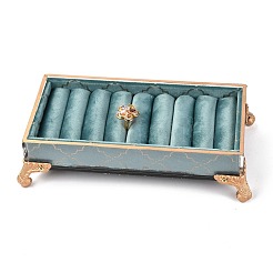 Flannelette & Wooden Rectangle Jewelry Displays Stand&nbsp;ODIS-A010-13