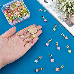 96Pcs 16 Styles Acrylic Pendant Decorations&nbsp;HJEW-PH02522
