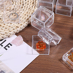 20Pcs Transparent Plastic Ring Viewer Magnifier Boxes&nbsp;CON-CA0001-030