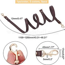 5Pcs 5 Colors Adjustable PU Imitation Leather Bag Straps&nbsp;FIND-CA0005-03