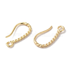 Long-Lasting Plated Brass Ear Wire&nbsp;KK-K381-07G-02