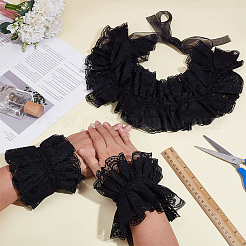 Polyester Lace Detachable Collars & Oversleeve&nbsp;AJEW-WR0003-36