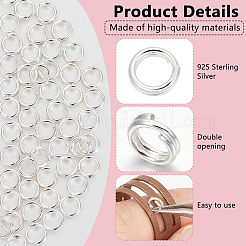 925 Sterling Silver Split Jump Rings&nbsp;FIND-BC0005-42A