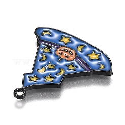 Halloween Theme Witch Hat Alloy Enamel Pendants&nbsp;X-ENAM-J649-11B-01