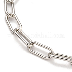 Brass Paperclip Chains Bracelets for Women&nbsp;BJEW-G703-09P