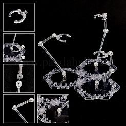 DIY Adjustable Action Figure Holder Display Stand Base Set&nbsp;DJEW-WH0001-01