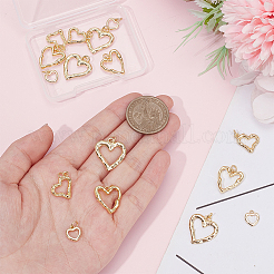 16Pcs 4 Styles Brass Pendants&nbsp;KK-DR0001-49