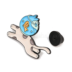Cat Fishbowl Head Enamel Pins&nbsp;JEWB-E044-02EB-02