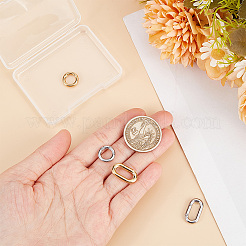 4Pcs 4 Styles 304 Stainless Steel Spring Gate Rings&nbsp;STAS-GO0001-26