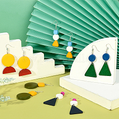 DIY Wooden Dangle Earring Making Kits&nbsp;DIY-SC0016-68