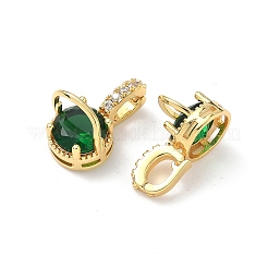 Brass Micro Pave Cubic Zirconia Pendants&nbsp;KK-Z139-04G