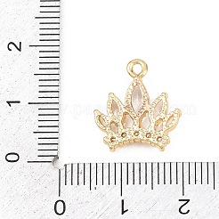 Brass Micro Pave Clear Cubic Zirconia Pendants&nbsp;KK-D225-07G