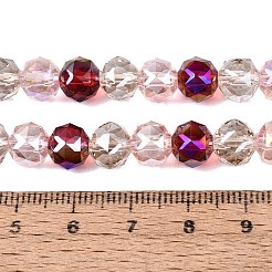 Electroplate Transparent Glass Beads Strands&nbsp;EGLA-Q135-8MM-C11