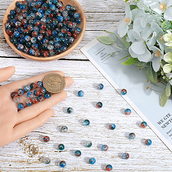 300Pcs Transparent Crackle Acrylic Beads&nbsp;CACR-SP0001-01B