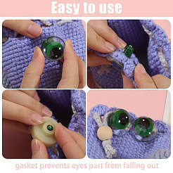 24Pcs 4 Colors Plastic Craft Eyes&nbsp;DIY-CA0007-85