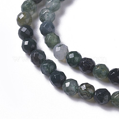 Natural Moss Agate Beads Strands&nbsp;X-G-F596-21-3mm