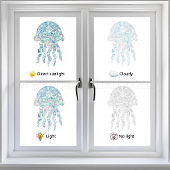 16Pcs 4 Styles Waterproof Plastic Colored Laser Stained Window Film Static Stickers&nbsp;DIY-WH0314-143