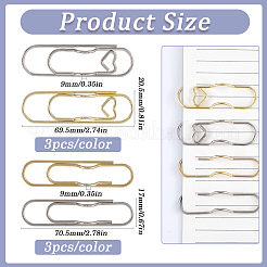 12Pcs 4 Styles Carbon Steel/Iron Pen Clips for Notebook Scrapbook&nbsp;FIND-SP0002-97