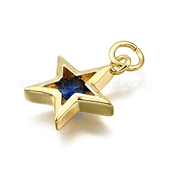 Brass Micro Pave Cubic Zirconia Pendants&nbsp;KK-Z100-08G