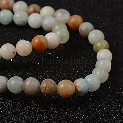 Natural Flower Amazonite Beads Strands&nbsp;G-D608-6mm