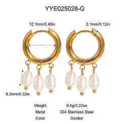 Fashionable 304 Stainless Steel Rice Chandelier Earrings&nbsp;HF3347-1