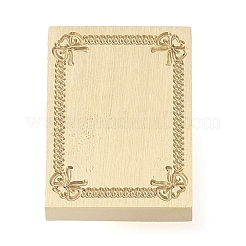 Rectangle Flower Frame Brass Stamp Heads&nbsp;AJEW-M037-04G-01