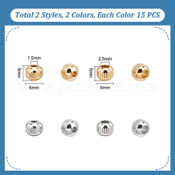 60Pcs 4 Style 201 & 304 Stainless Steel Beads&nbsp;STAS-UN0051-14
