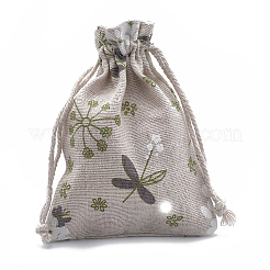 Polycotton(Polyester Cotton) Packing Pouches Drawstring Bags&nbsp;ABAG-T006-A07