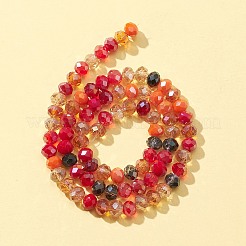 5 Strands 5 Colors Electroplate Glass Beads Strands&nbsp;EGLA-FS0001-31