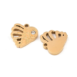 304 Stainless Steel Rhinestone Pendants&nbsp;STAS-Z188-02G