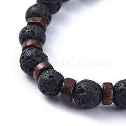 Natural Lava Rock Stretch Bracelets&nbsp;BJEW-JB04492-01