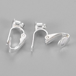 Brass Clip-on Earring Findings&nbsp;X-KK-Q115-S-NF