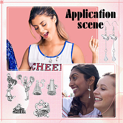 72Pcs 6 Style Cheerleading Series Alloy Pendants&nbsp;FIND-UN0006-94